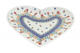 Hearts & Flowers Large Heart  Plate